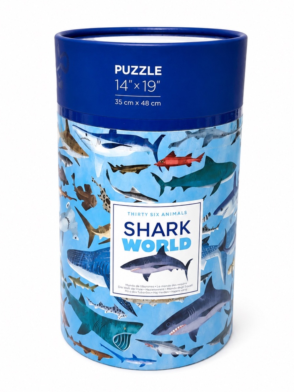 NEW - Crocodile Creek Shark World 100 Piece Shark Ocean Puzzle in Storage Tube